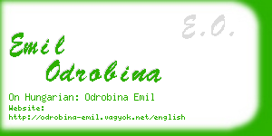 emil odrobina business card